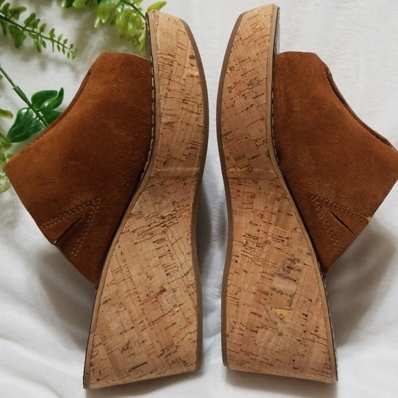 Sam Edelman Ranger Suede Cork Platform Wedge - Picture 2 of 5